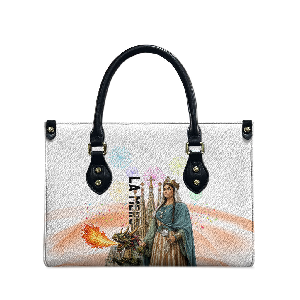 La Merce Festival Barcelona Leather Bag Catalan Culture Sagrada Familia Castellers