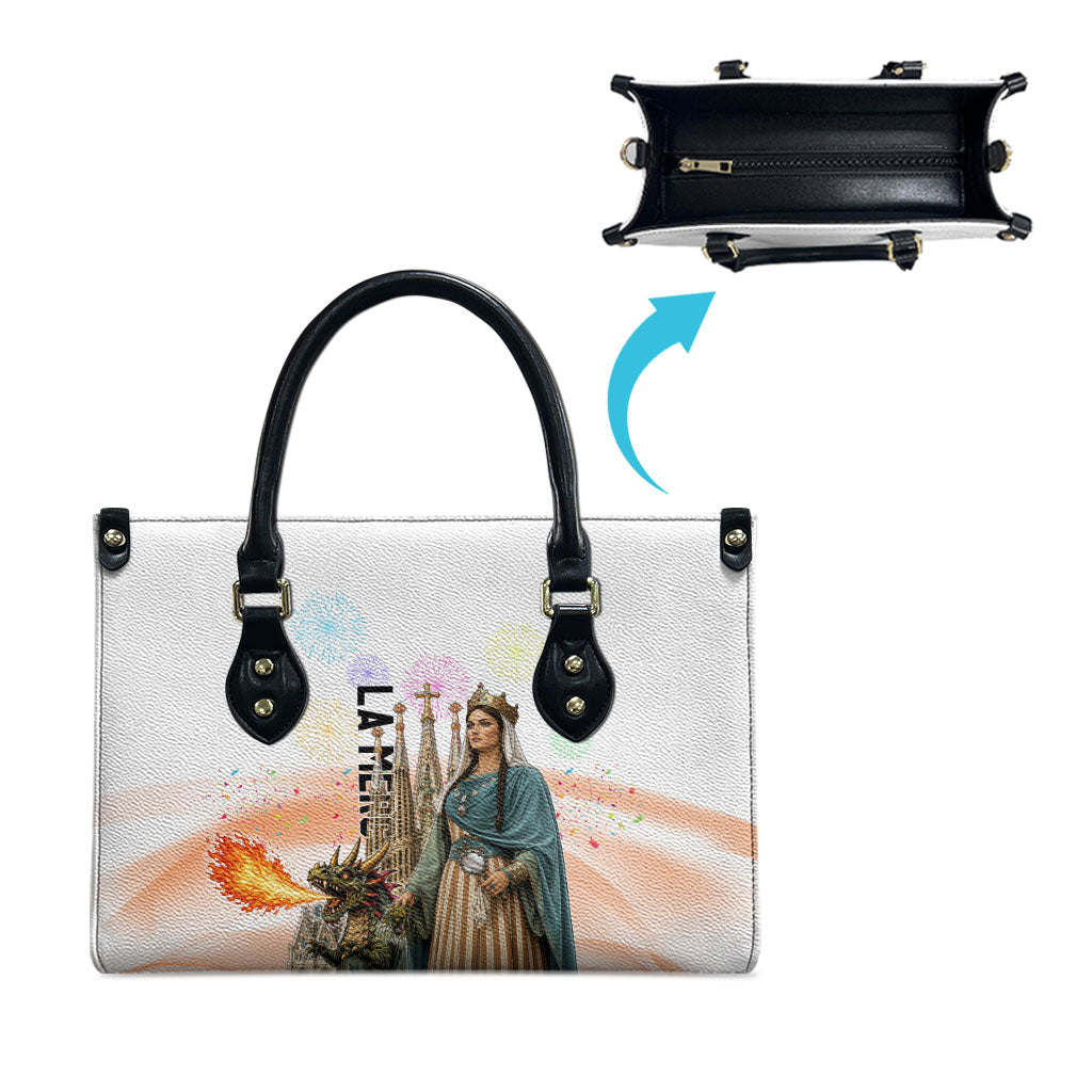 La Merce Festival Barcelona Leather Bag Catalan Culture Sagrada Familia Castellers
