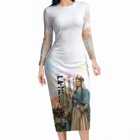 La Merce Festival Barcelona Long Sleeve Bodycon Dress Catalan Culture Sagrada Familia Castellers