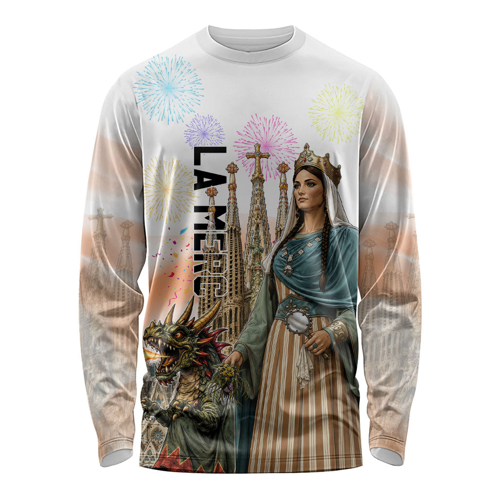 La Merce Festival Barcelona Long Sleeve Shirt Catalan Culture Sagrada Familia Castellers