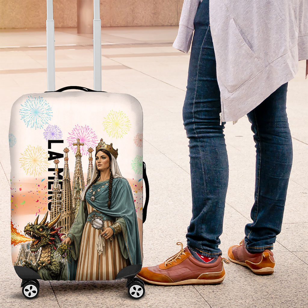 La Merce Festival Barcelona Luggage Cover Catalan Culture Sagrada Familia Castellers