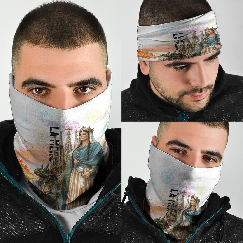 La Merce Festival Barcelona Neck Gaiter Catalan Culture Sagrada Familia Castellers