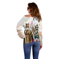 La Merce Festival Barcelona Off Shoulder Sweater Catalan Culture Sagrada Familia Castellers