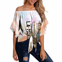 La Merce Festival Barcelona Off Shoulder Wrap Waist Top Catalan Culture Sagrada Familia Castellers