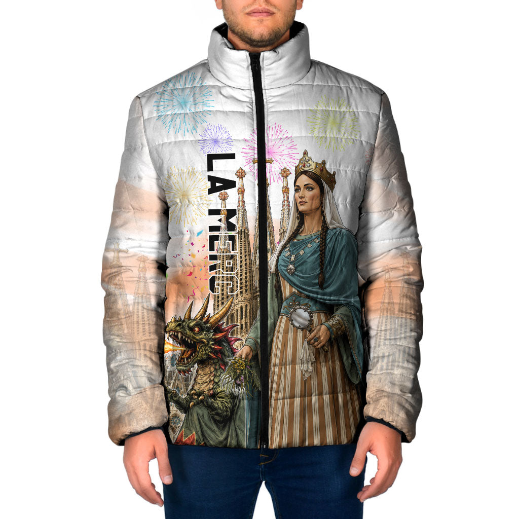 La Merce Festival Barcelona Padded Jacket Catalan Culture Sagrada Familia Castellers