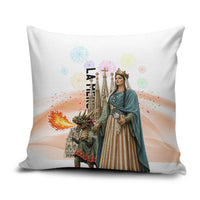 La Merce Festival Barcelona Pillow Cover Catalan Culture Sagrada Familia Castellers