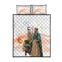 La Merce Festival Barcelona Quilt Bed Set Catalan Culture Sagrada Familia Castellers