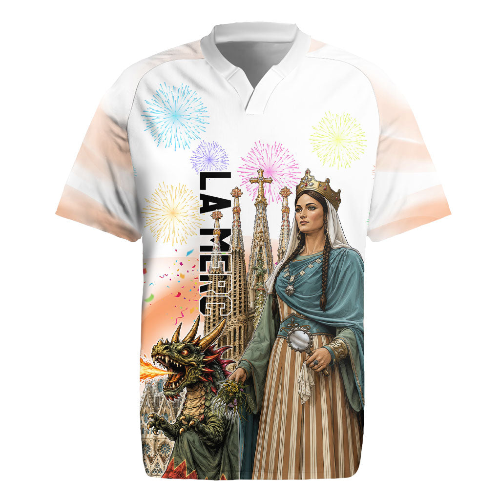 La Merce Festival Barcelona Rugby Jersey Catalan Culture Sagrada Familia Castellers