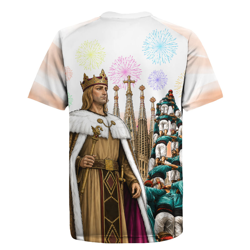 La Merce Festival Barcelona Rugby Jersey Catalan Culture Sagrada Familia Castellers