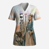 La Merce Festival Barcelona Scrub Top Catalan Culture Sagrada Familia Castellers