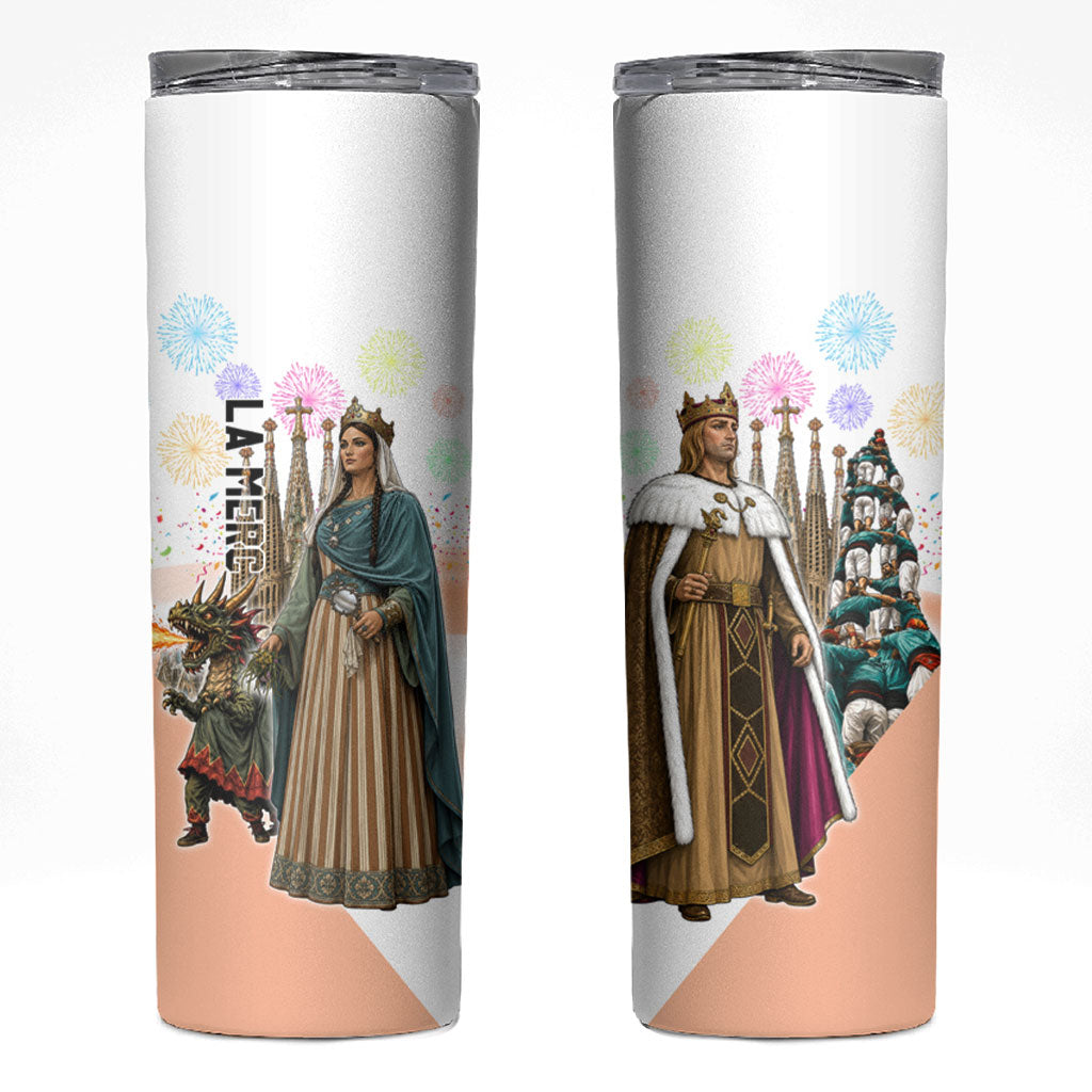 La Merce Festival Barcelona Skinny Tumbler Catalan Culture Sagrada Familia Castellers