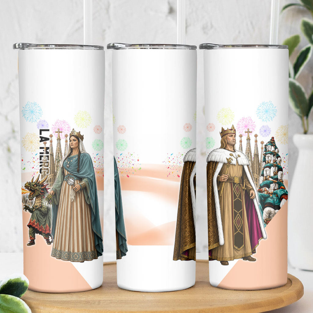 La Merce Festival Barcelona Skinny Tumbler Catalan Culture Sagrada Familia Castellers