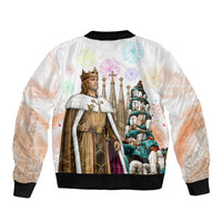 La Merce Festival Barcelona Sleeve Zip Bomber Jacket Catalan Culture Sagrada Familia Castellers