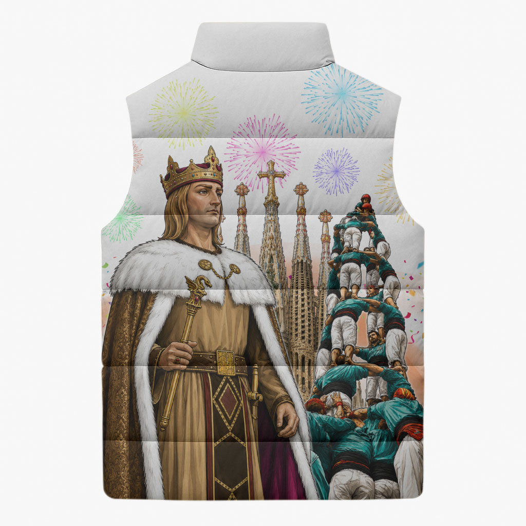 La Merce Festival Barcelona Sleeveless Puffer Jacket Catalan Culture Sagrada Familia Castellers