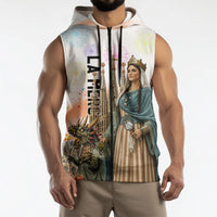 La Merce Festival Barcelona Sleeveless Zip Hoodie Catalan Culture Sagrada Familia Castellers
