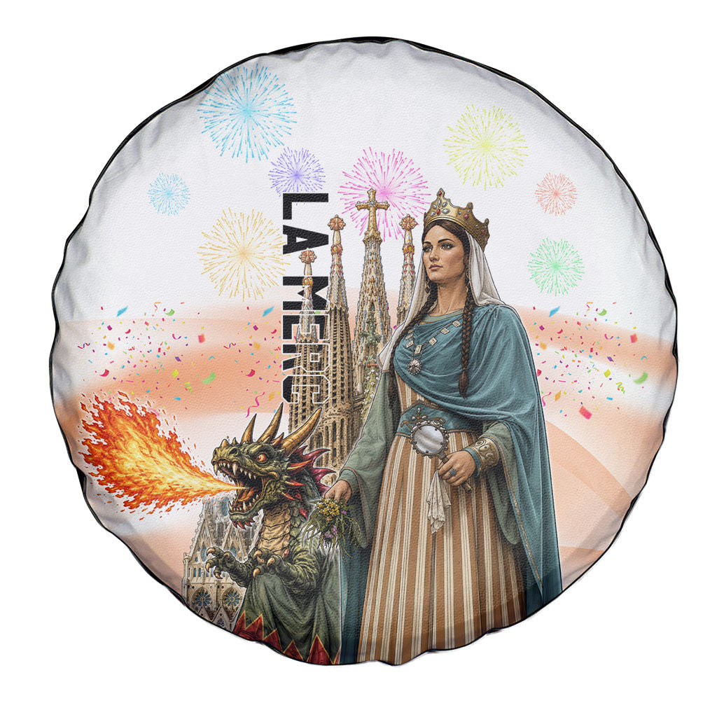 La Merce Festival Barcelona Spare Tire Cover Catalan Culture Sagrada Familia Castellers