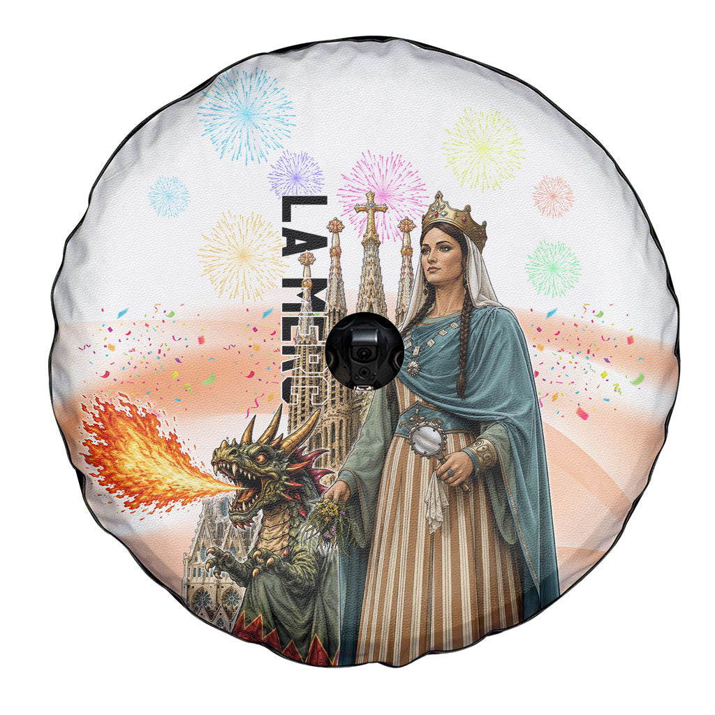 La Merce Festival Barcelona Spare Tire Cover Catalan Culture Sagrada Familia Castellers