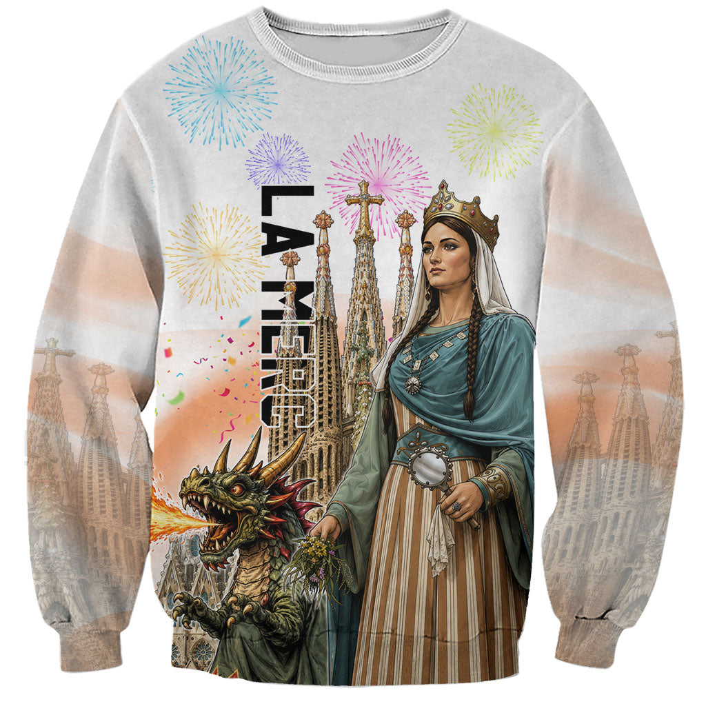 La Merce Festival Barcelona Sweatshirt Catalan Culture Sagrada Familia Castellers