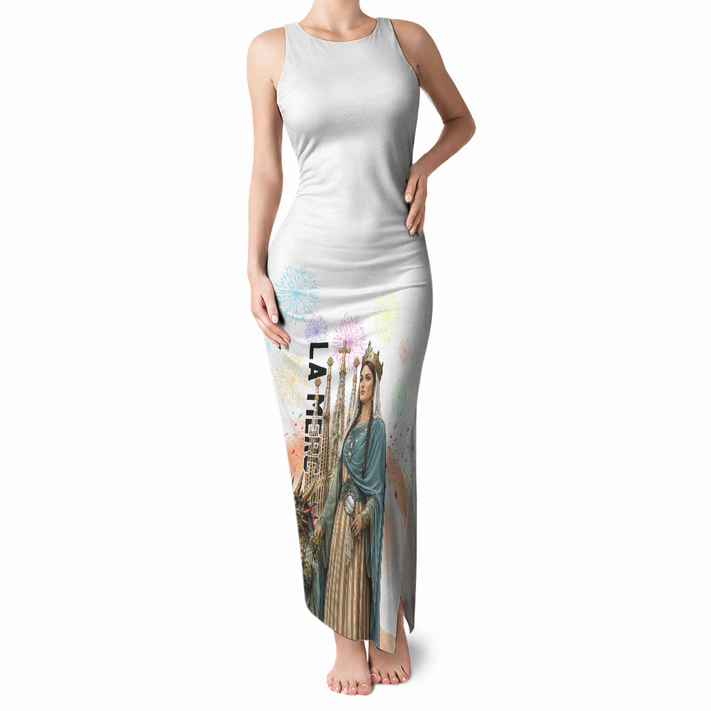 La Merce Festival Barcelona Tank Maxi Dress Catalan Culture Sagrada Familia Castellers