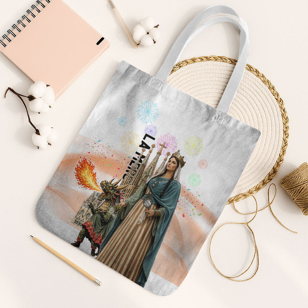 La Merce Festival Barcelona Tote Bag Catalan Culture Sagrada Familia Castellers