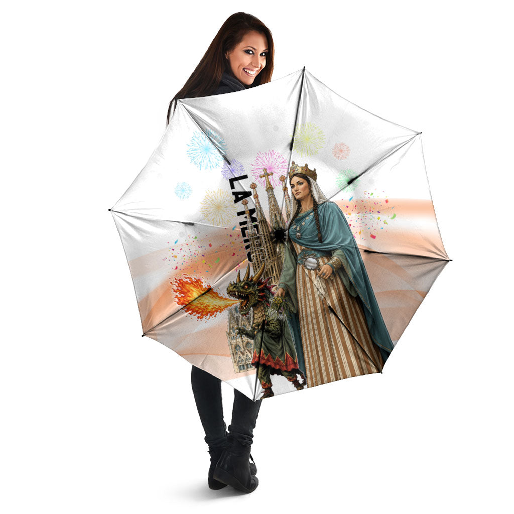 La Merce Festival Barcelona Umbrella Catalan Culture Sagrada Familia Castellers