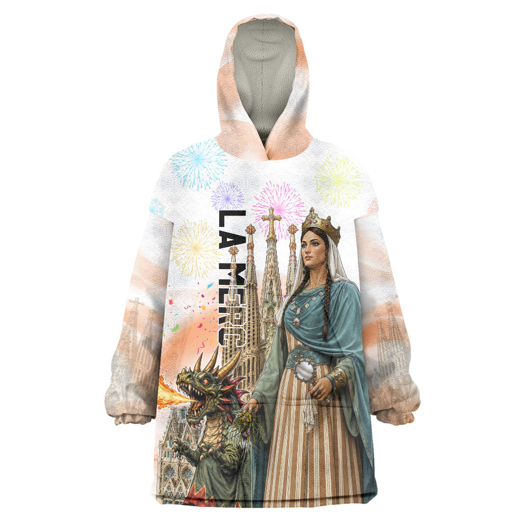 La Merce Festival Barcelona Wearable Blanket Hoodie Catalan Culture Sagrada Familia Castellers
