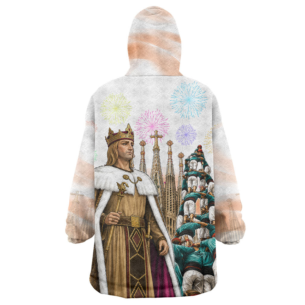 La Merce Festival Barcelona Wearable Blanket Hoodie Catalan Culture Sagrada Familia Castellers