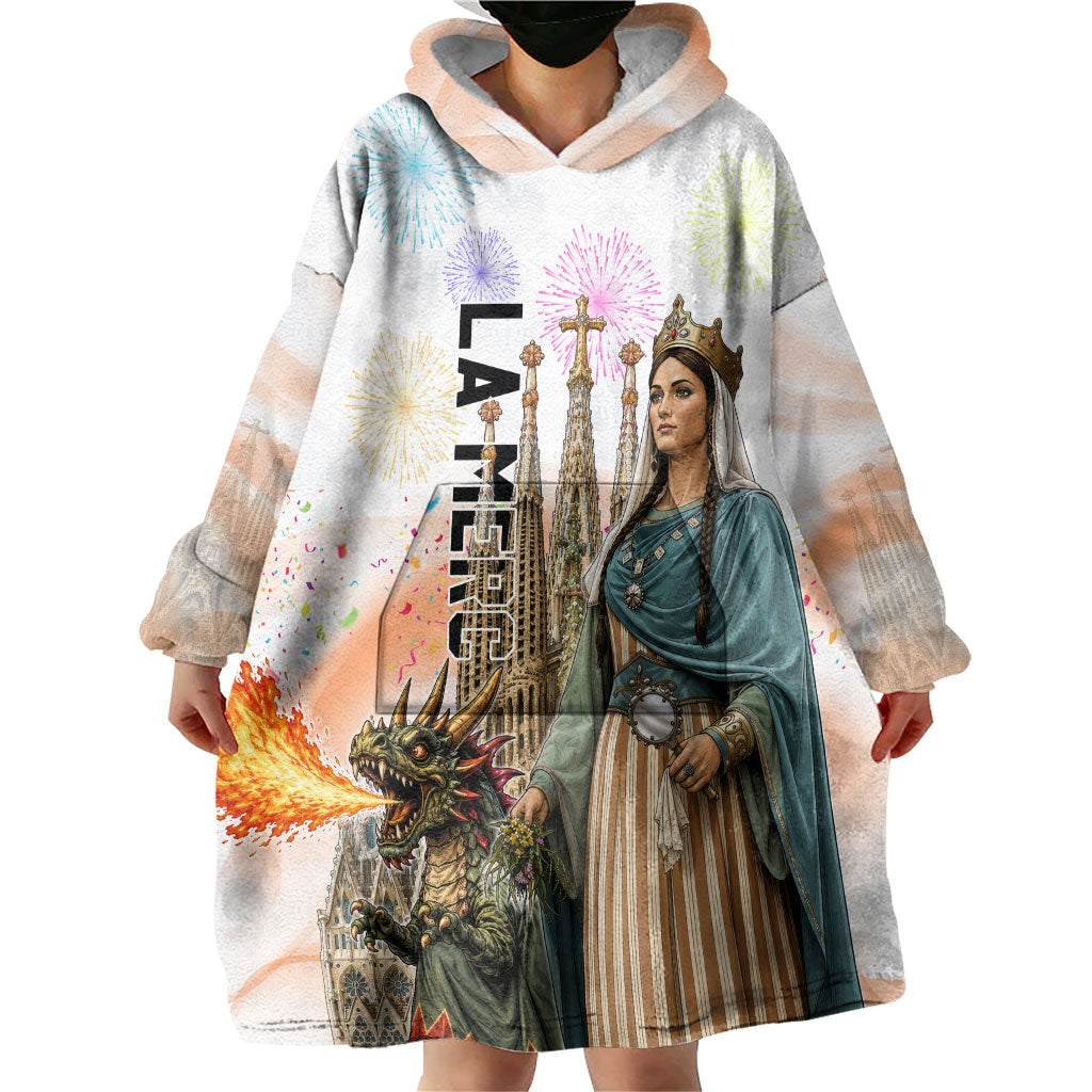 La Merce Festival Barcelona Wearable Blanket Hoodie Catalan Culture Sagrada Familia Castellers