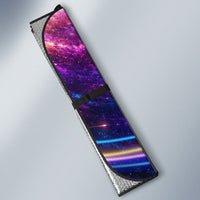 Cat Riding Shark In Space Auto Sun Shade Funny Cosmic Laser Cat And Shark Surreal Sci-Fi