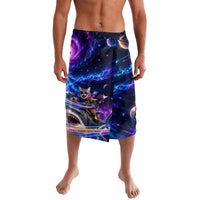 Cat Riding Shark In Space Lavalava Funny Cosmic Laser Cat And Shark Surreal Sci-Fi