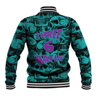 Three 6 Mafia Skull Baseball Jacket Three 6 Mafia - Wonder Print Shop