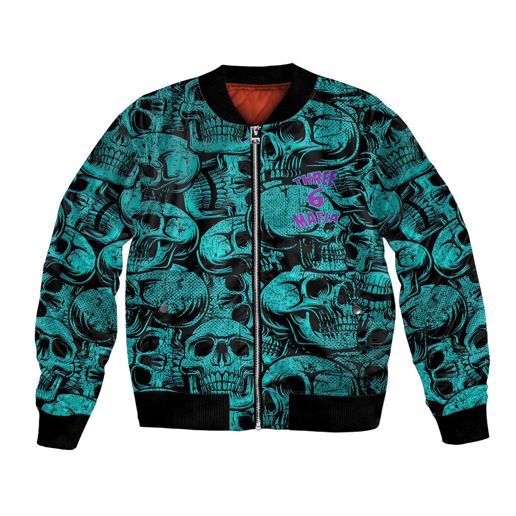 Three 6 Mafia Skull Bomber Jacket Three 6 Mafia - Wonder Print Shop