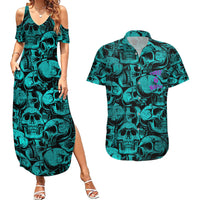 Three 6 Mafia Skull Couples Matching Summer Maxi Dress and Hawaiian Shirt Three 6 Mafia - Wonder Print Shop