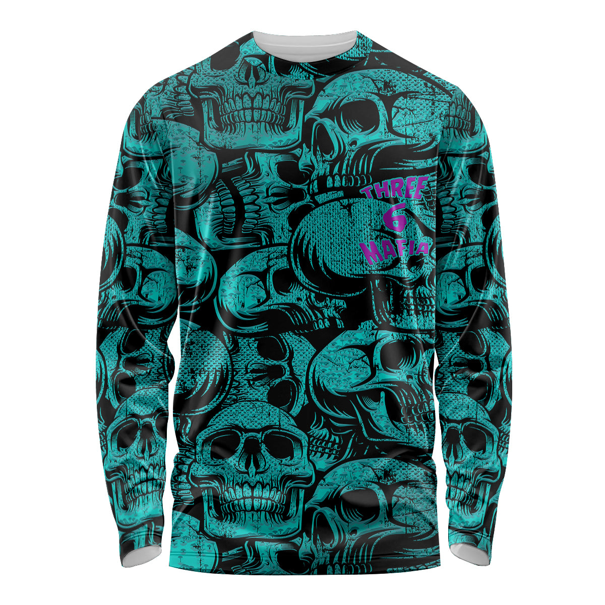 Three 6 Mafia Skull Long Sleeve Shirt Three 6 Mafia - Wonder Print Shop