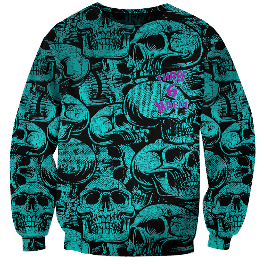 Three 6 Mafia Skull Sweatshirt Three 6 Mafia - Wonder Print Shop