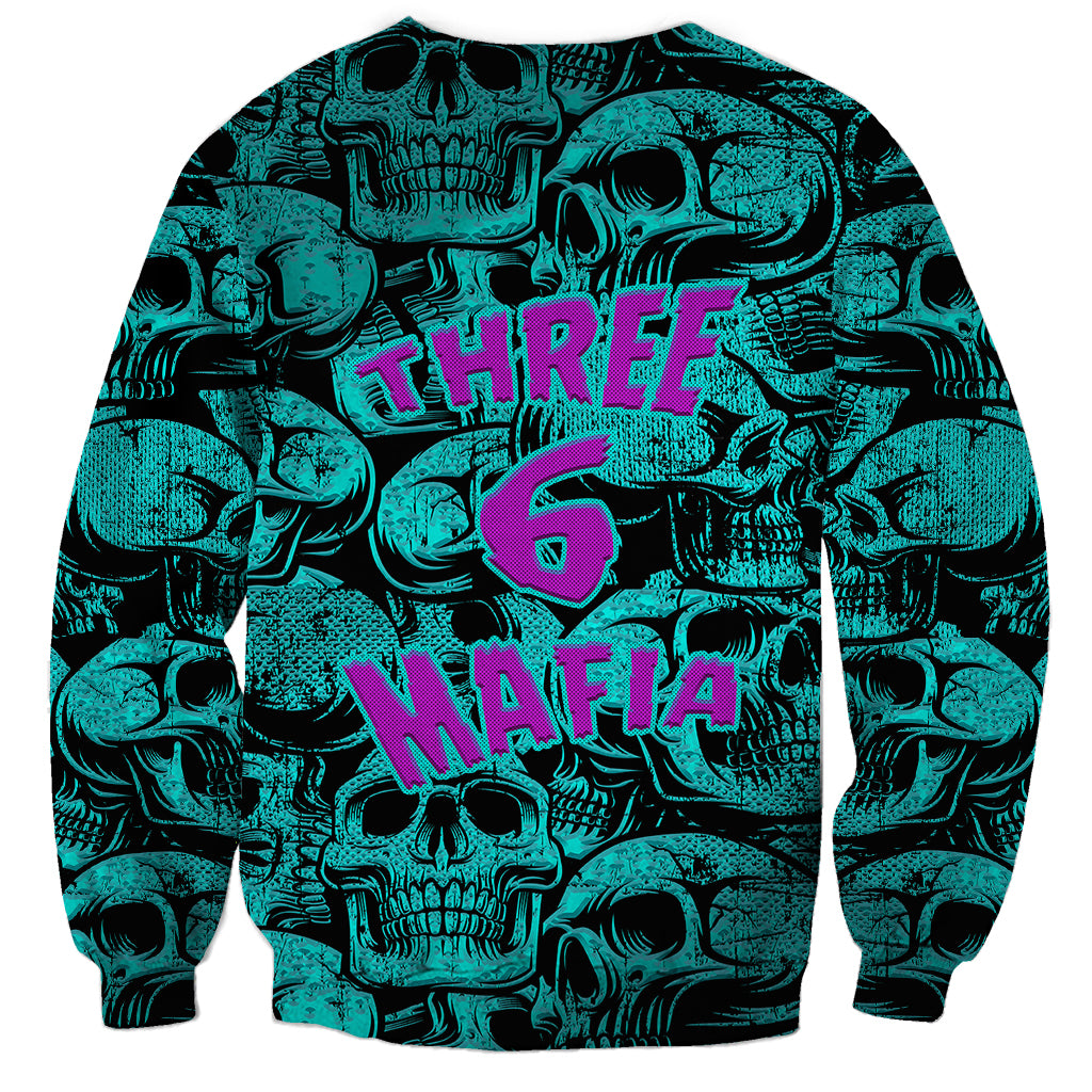 Three 6 Mafia Skull Sweatshirt Three 6 Mafia - Wonder Print Shop