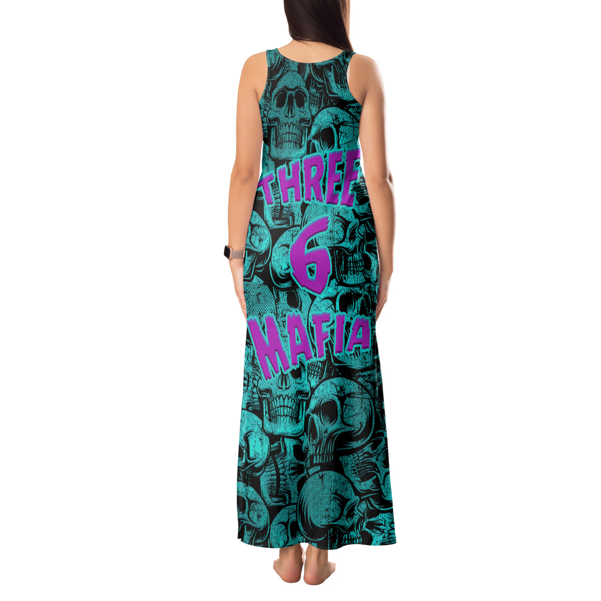 Three 6 Mafia Skull Tank Maxi Dress Three 6 Mafia - Wonder Print Shop