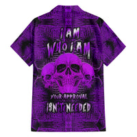 Skull Pattern Family Matching Puletasi Dress and Hawaiian Shirt I Am Who I Am Your Approval Isn't Needed - Wonder Print Shop