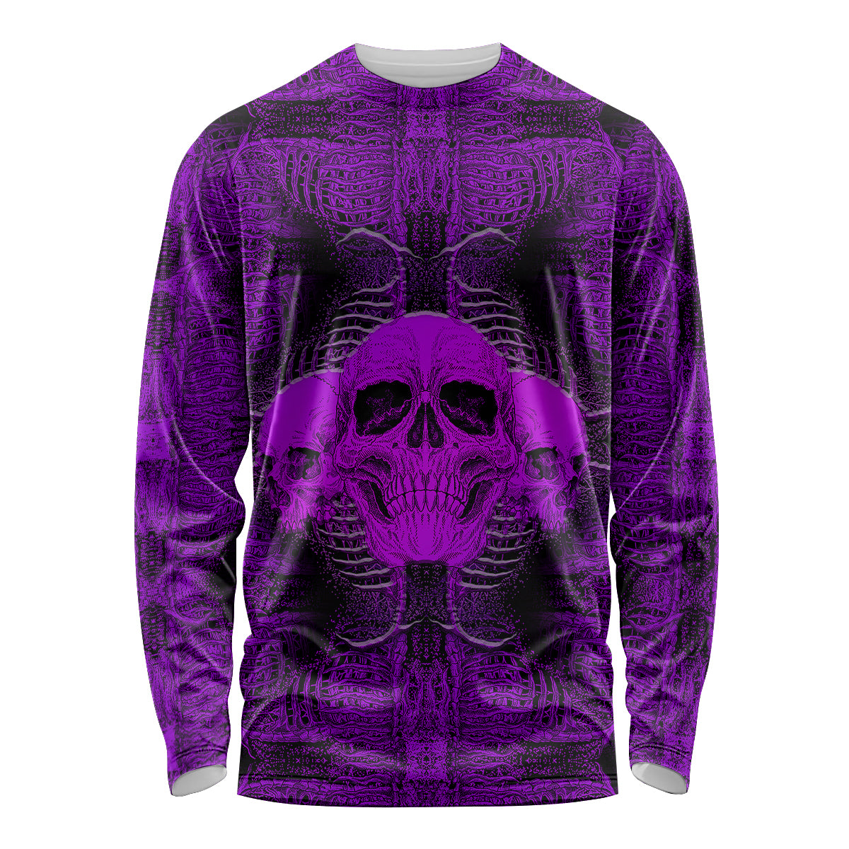 Skull Pattern Long Sleeve Shirt I Am Who I Am Your Approval Isn't Needed - Wonder Print Shop
