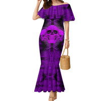 Skull Pattern Mermaid Dress I Am Who I Am Your Approval Isn't Needed - Wonder Print Shop