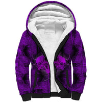 Skull Pattern Sherpa Hoodie I Am Who I Am Your Approval Isn't Needed - Wonder Print Shop