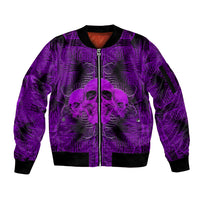 Skull Pattern Sleeve Zip Bomber Jacket I Am Who I Am Your Approval Isn't Needed - Wonder Print Shop