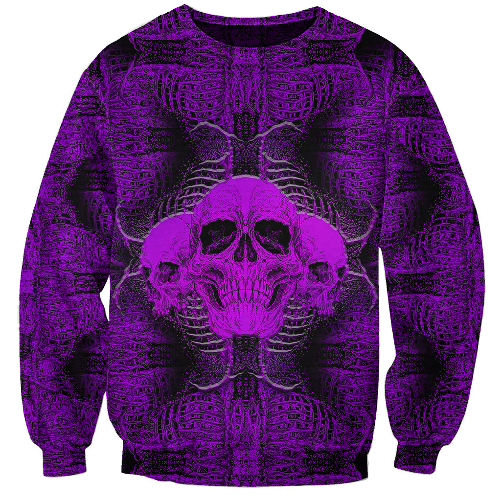 Skull Pattern Sweatshirt I Am Who I Am Your Approval Isn't Needed - Wonder Print Shop