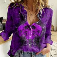 Skull Pattern Women Casual Shirt I Am Who I Am Your Approval Isn't Needed - Wonder Print Shop