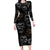 Skull Pattern Family Matching Long Sleeve Bodycon Dress and Hawaiian Shirt Never Trust The Living - Wonder Print Shop