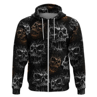 Skull Pattern Hoodie Never Trust The Living - Wonder Print Shop