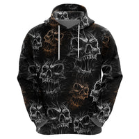 Skull Pattern Hoodie Never Trust The Living - Wonder Print Shop