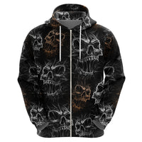 Skull Pattern Hoodie Never Trust The Living - Wonder Print Shop