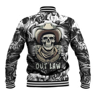 Skull Cowboy Baseball Jacket Out Law - Wonder Print Shop