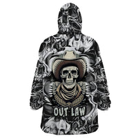 Skull Cowboy Wearable Blanket Hoodie Out Law - Wonder Print Shop